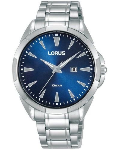 Lorus Heritage Stainless Steel Classic Analogue Quartz Watch - Rj257bx9 - Blue