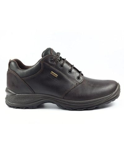 Grisport Exmoor Waxy Leather Walking Shoes - Black