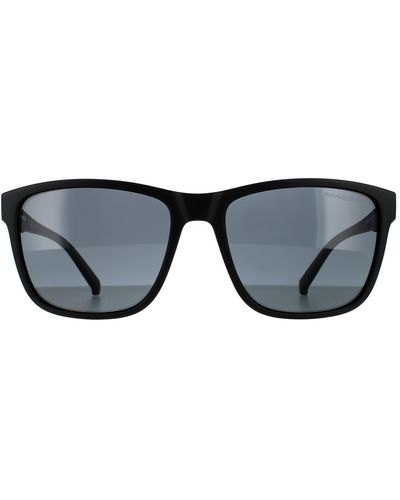 Arnette Rectangle Matte Black Dark Grey Polarized Sunglasses