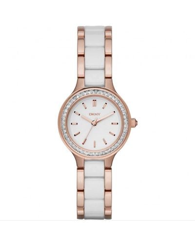 DKNY Chambers Fashion Analogue Quartz Watch - Ny2496 - White