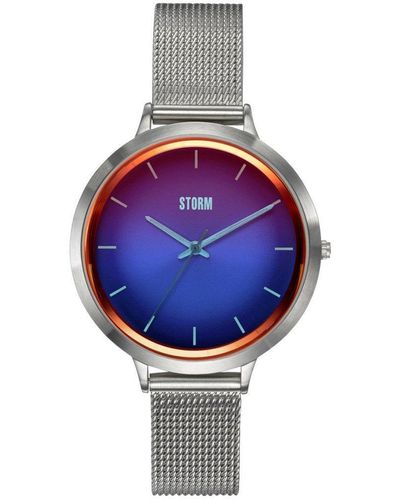 Storm Mini Styro Lazer Blue Stainless Steel Fashion Quartz Watch - 47516/lb
