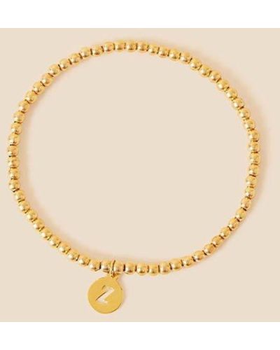 Accessorize 14ct Gold-plated Ball Chain Bracelet - Natural