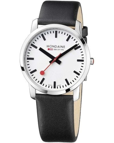 Mondaine Swiss Railways Simply Elegant Stainless Steel Watch - A6383035011sbb - White