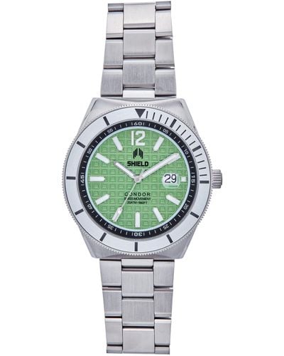 Shield Condor Bracelet Watch W/date - Green - Metallic