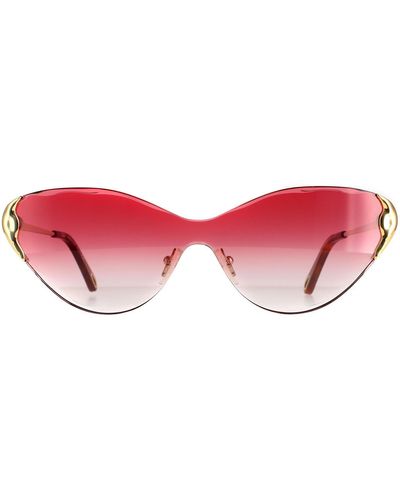 Chloé Cat Eye Gold Red Gradient Curtis Ce163s Sunglasses