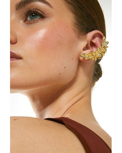 Karen Millen Gold Plated Ear Cuff Set - Brown