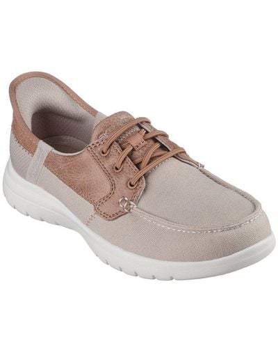 Skechers On-the-go Flex Boat Shoe Taupe - Grey