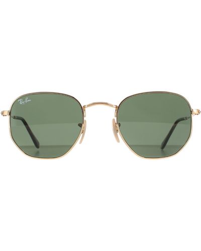 Ray-Ban Square Polished Gold Green Classic G-15 Rb3548n