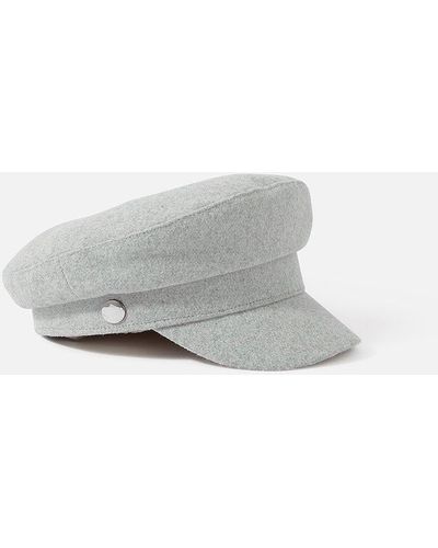 Accessorize Wool Baker Boy Hat - Grey