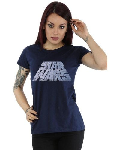 Star Wars Silver Logo Cotton T-shirt - Blue