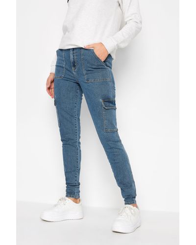Long Tall Sally Tall Cargo Skinny Jeans - Blue