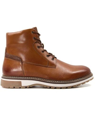 Dune 'contor' Leather Smart Boots - Brown