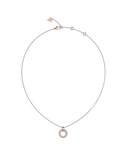 Guess Circle Lights Stainless Steel Necklace - Ubn03159rg - Multicolour