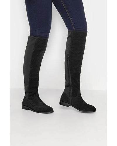 Long Tall Sally Knee High Boots - Blue