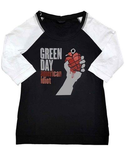green day American Idiot Raglan T-shirt - Black