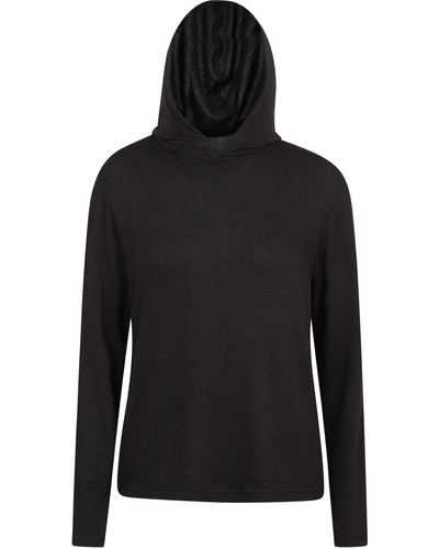 Mountain Warehouse Knitted Loungewear Hoodie Super Soft Sweatshirt - Black