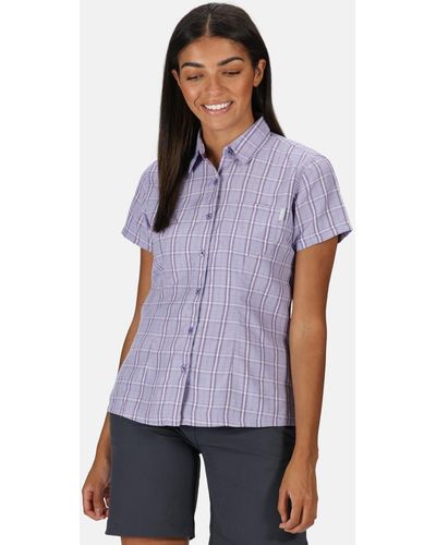 Regatta 'mindano V' Short Sleeved Shirt - Purple