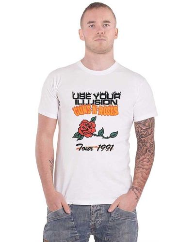 Guns N Roses Use Your Illusion Tour 1991 T Shirt - White