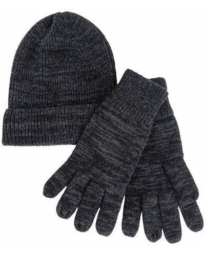 Totes Knitted Hat And Glove Set - Black