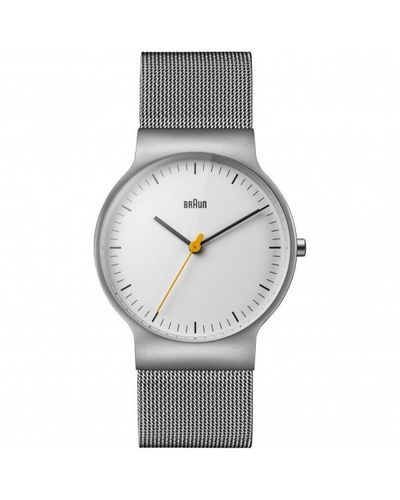 Braun Bn0211 Stainless Steel Classic Analogue Quartz Watch - Bn0211whslmhg - Grey