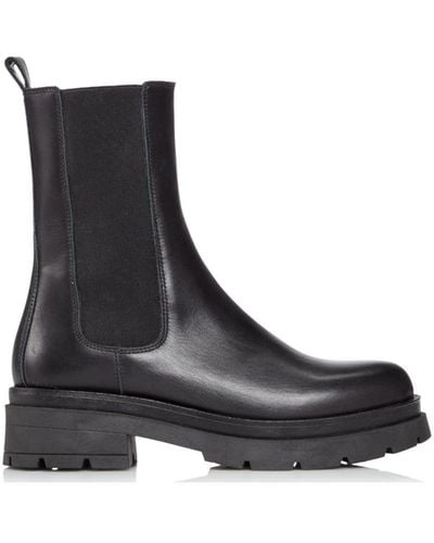 Dune 'palms' Leather Chelsea Boots - Black