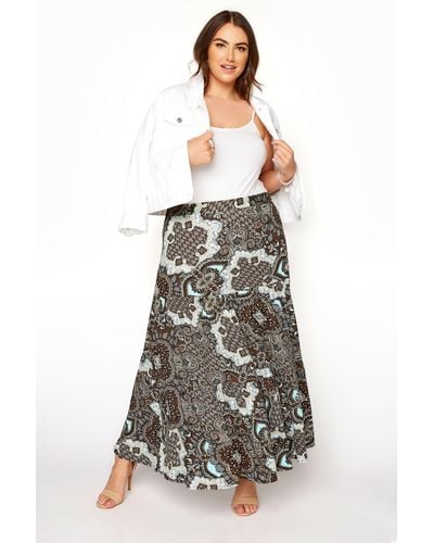 Yours Tiered Maxi Skirt - White