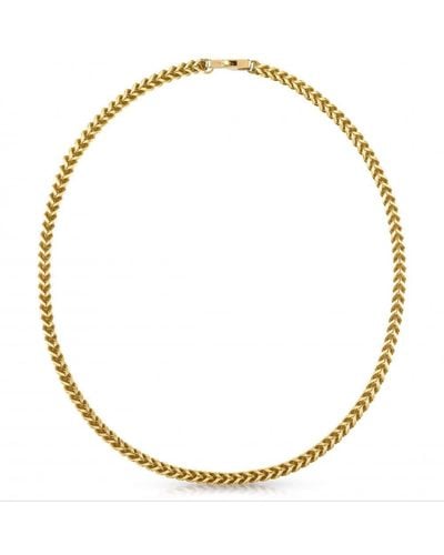 Guess My Chains Gold Tone Stainless Steel Necklace - Umn01337yg - White