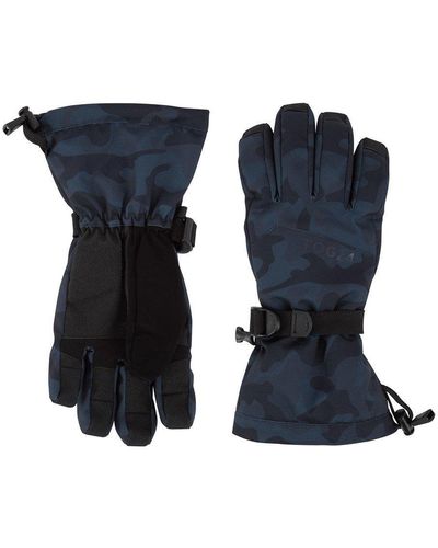 TOG24 'lockton' Camo Waterproof Ski Gloves - Blue