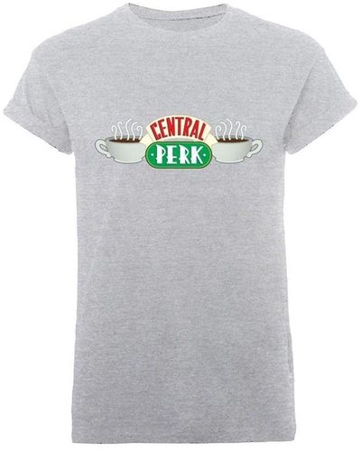 Friends Central Perk Roll Sleeve T-shirt - White