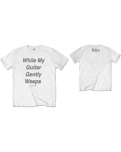 The Beatles My Guitar Gently Weeps Back Print T-shirt - White