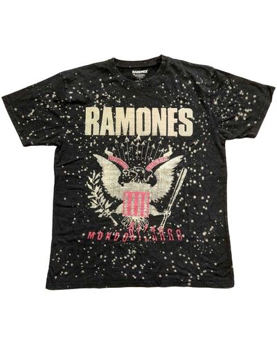 Ramones Eagle Splattered T-shirt - Black