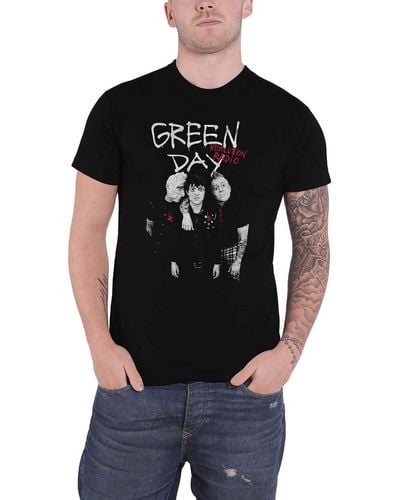 green day Red Hot T Shirt - Black
