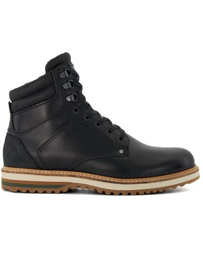 Dune 'callen' Leather Casual Boots - Black