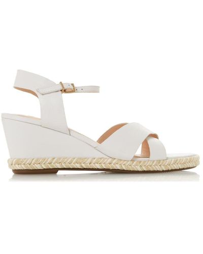 Dune 'kiwii' Leather Espadrilles - White