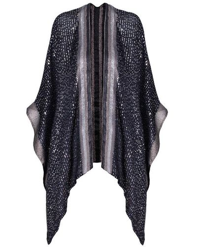 Bibi Bijoux Black 'eternal' Sequin Wrap - Blue