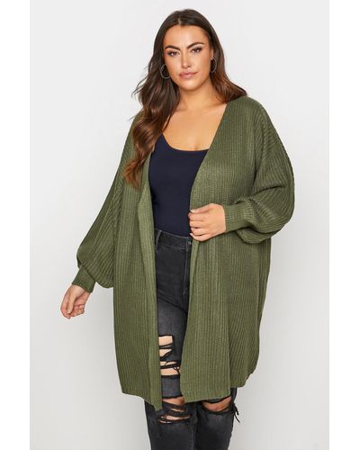 Yours Knitted Cardigan - Green