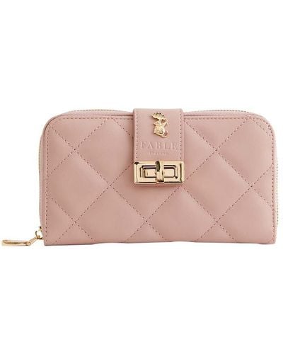 Fable England Poetic Pink Quilted Purse