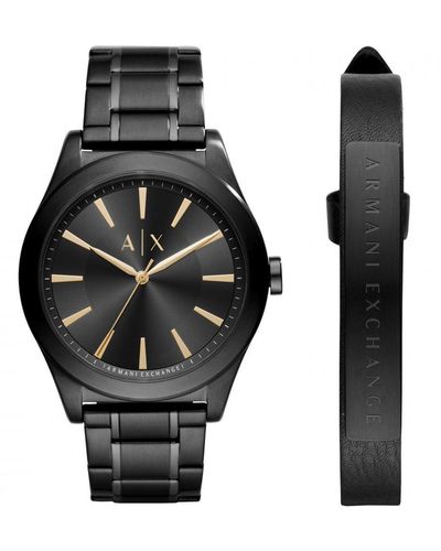 Armani Exchange Stainless Steel Fashion Analogue Quartz Watch - Ax7102 - Black