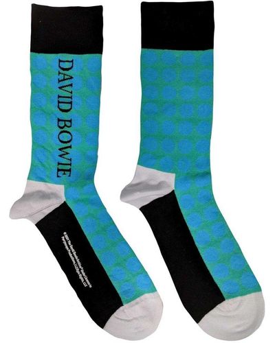 David Bowie Circle Socks - Blue