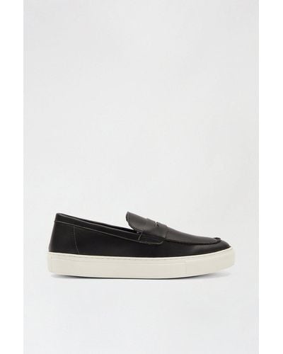 Burton Black Slip On Shoes With Band Detail