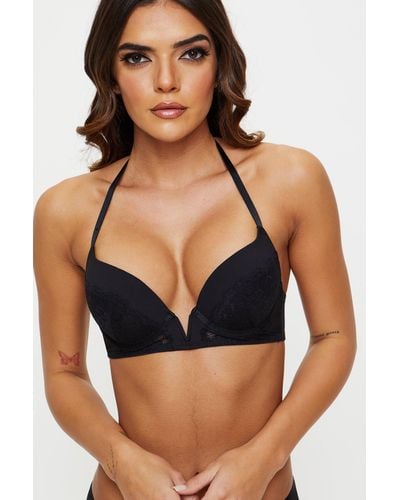 Ann Summers The Plunging Padded Plunge Bra - Black