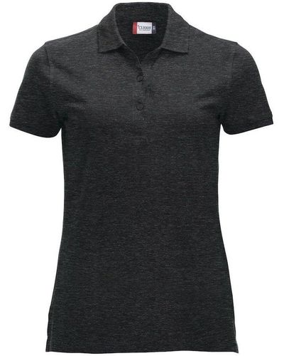 Clique Classic Marion Melange Polo Shirt - Black