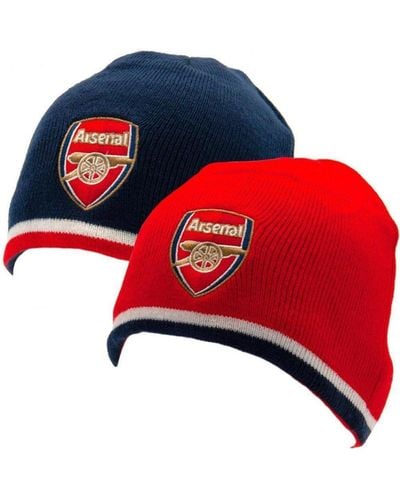 Arsenal Fc Reversible Beanie - Red