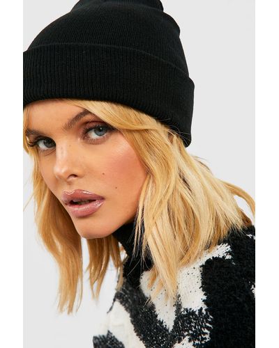 Boohoo Basic Black Beanie