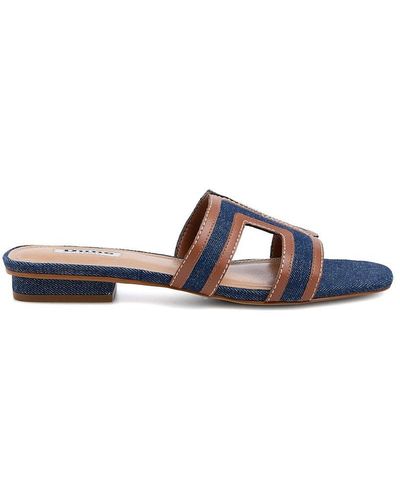 Dune Loupe Denim Sandals in White Lyst UK
