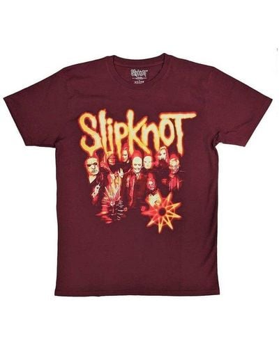 Slipknot The End So Far S Nonogram Group Shot T-shirt - Red