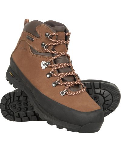 Mountain Warehouse Quest Leather Boot Isogrip Waterproof Shoes - Brown