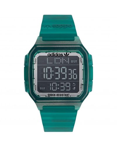 adidas Originals Digital One Gmt Plastic/resin Fashion Digital Watch - Aost22048 - Green