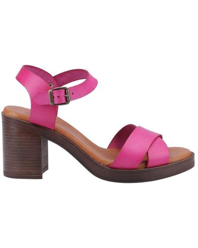 Buy Hush Puppies Pink Suede Comfort Sandals With Buckles - Heels for Women  17955088 | Myntra