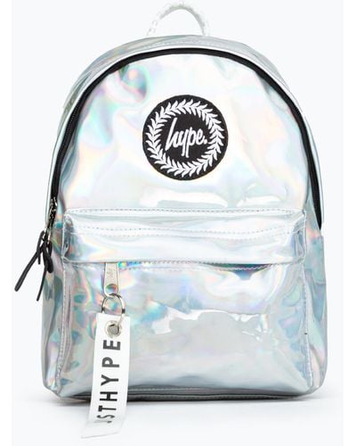 Hype Silver Holo Mini Backpack - Blue